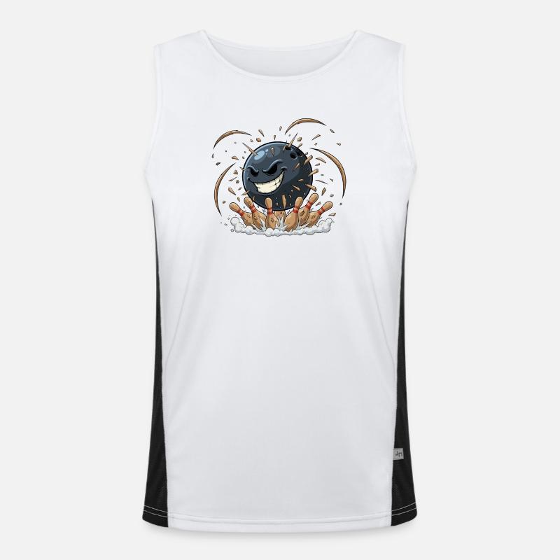 Kugelballer Bowling Chaos Funktionelles Kontrast-Tank Top für Männer 