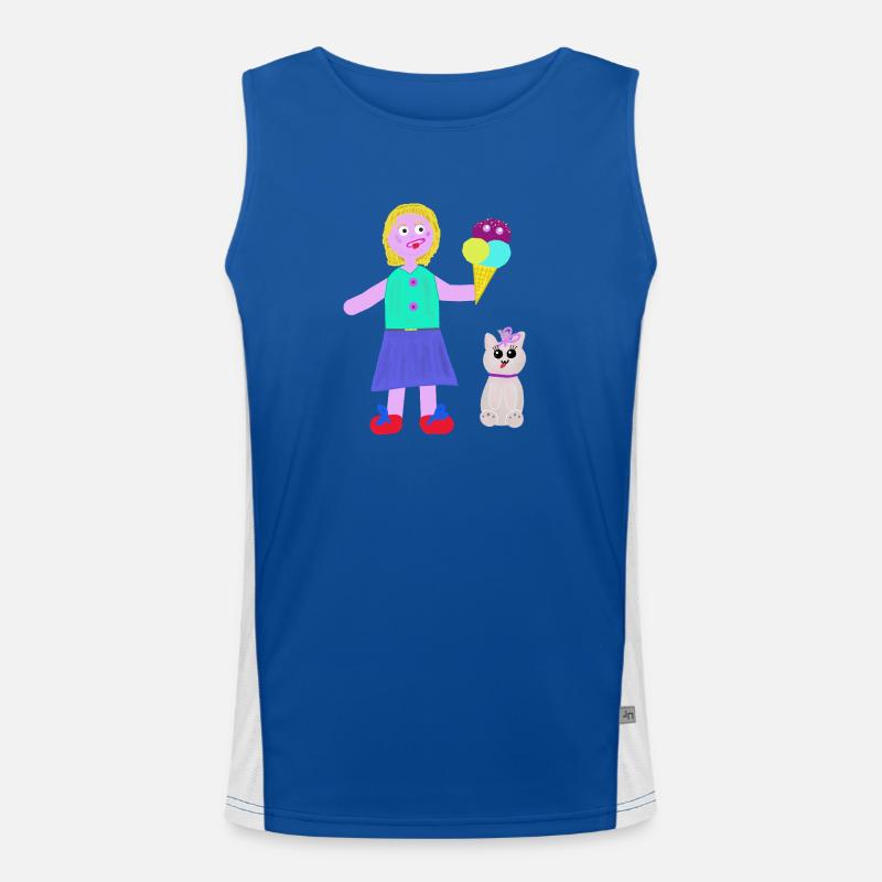 Eiscreme-Mädchen Eiscreme Eiswaffel Eis Men's Functional Contrast Tank Top 