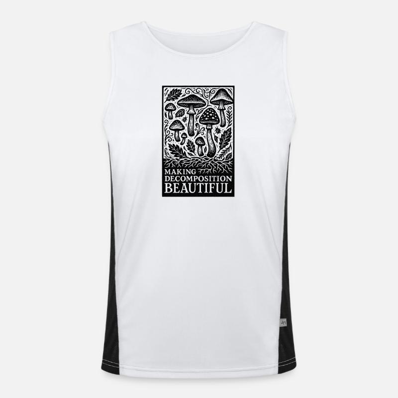 Schöner Zerfall | Pilze Dekomposition Funktionelles Kontrast-Tank Top für Männer 