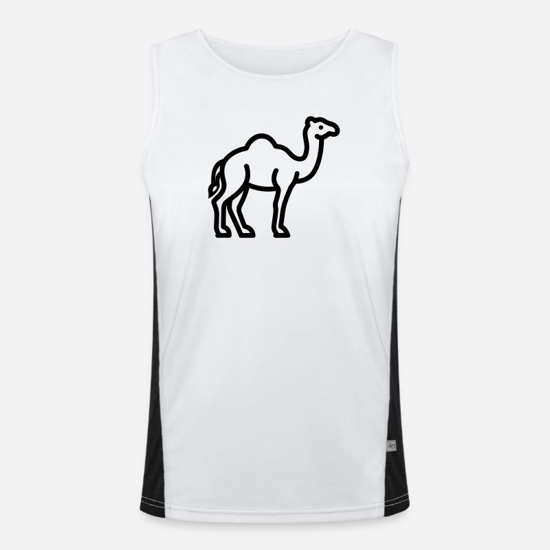 Kamel Funktionelles Kontrast-Tank Top für Männer 