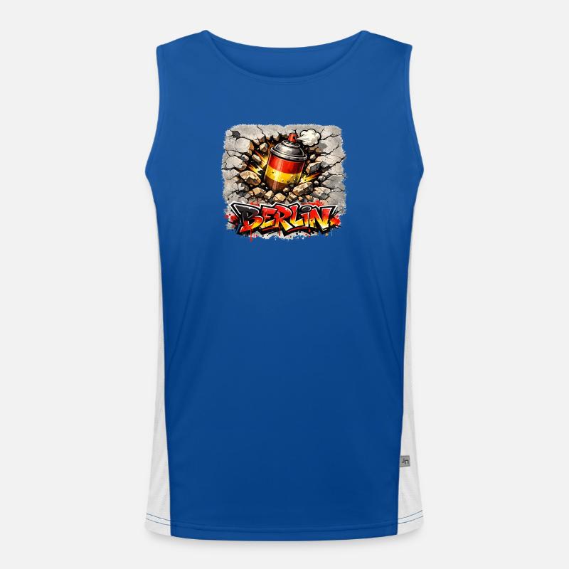 Die Berliner Mauer Funktionelles Kontrast-Tank Top für Männer 