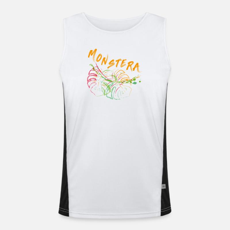 Monstera  Funktionelles Kontrast-Tank Top für Männer 