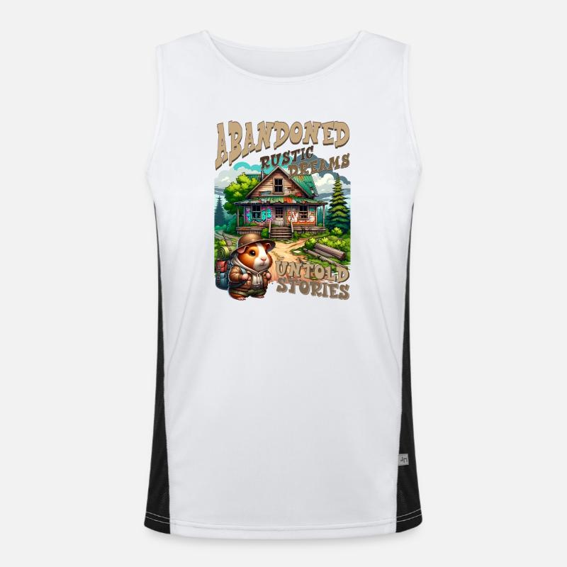 Untold Stories: Rustic Cabin Men's Functional Contrast Tank Top 