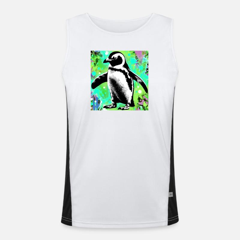 Pinguin Funktionelles Kontrast-Tank Top für Männer 