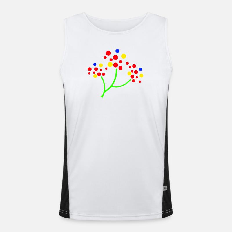 Neon-Punktbaum-Explosion Funktionelles Kontrast-Tank Top für Männer 