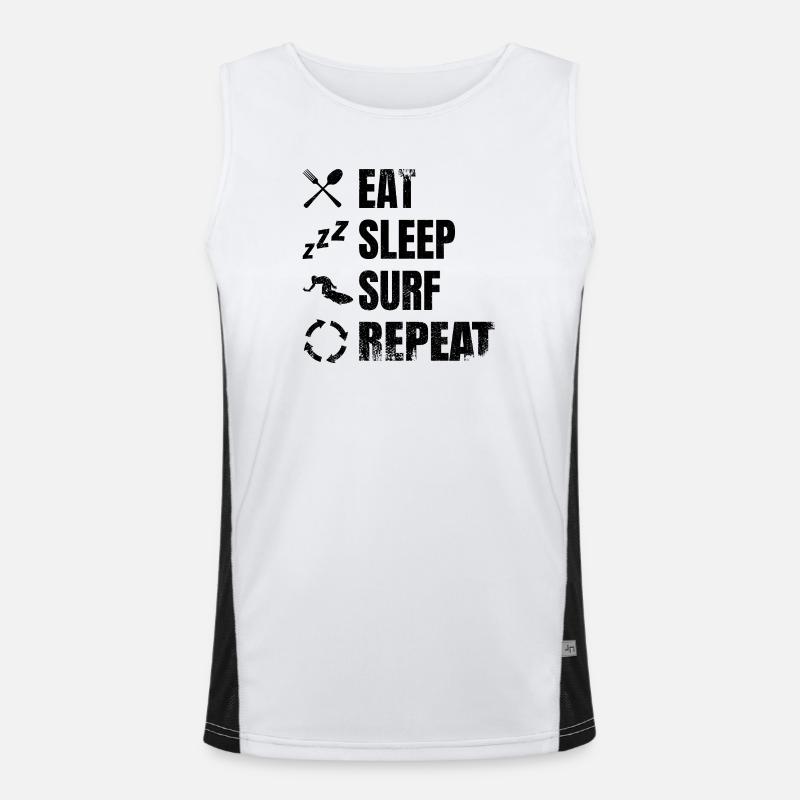 Lustiger Surfer Spruch Funktionelles Kontrast-Tank Top für Männer 