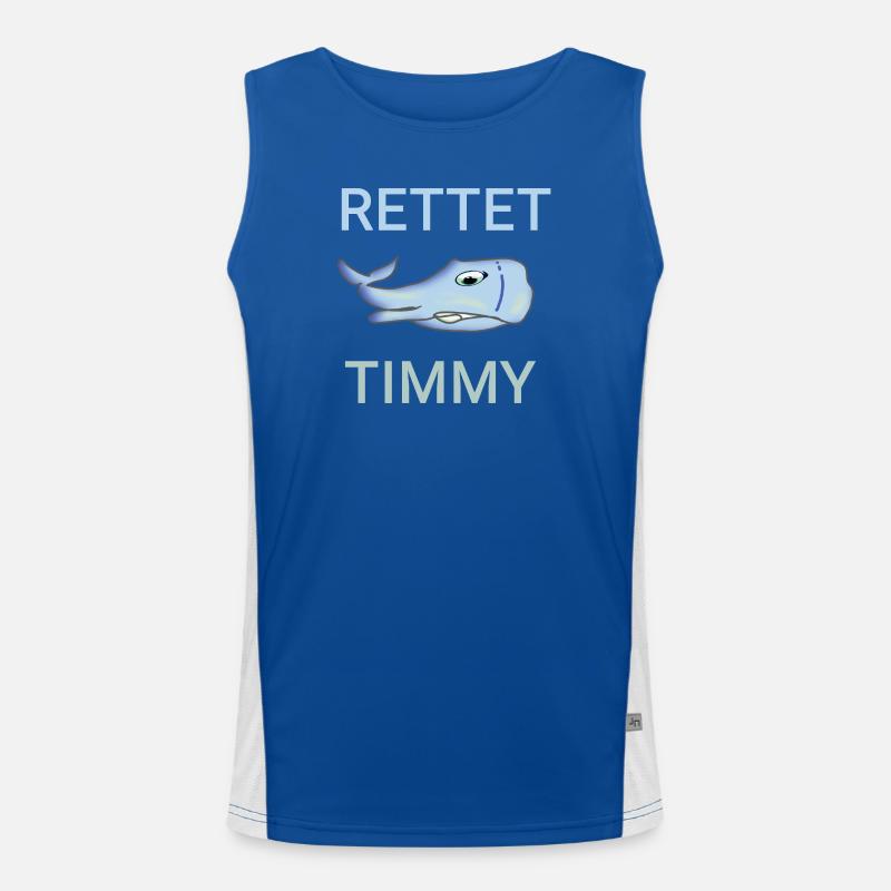 Save Timmy the whale bay poel Men's Functional Contrast Tank Top 
