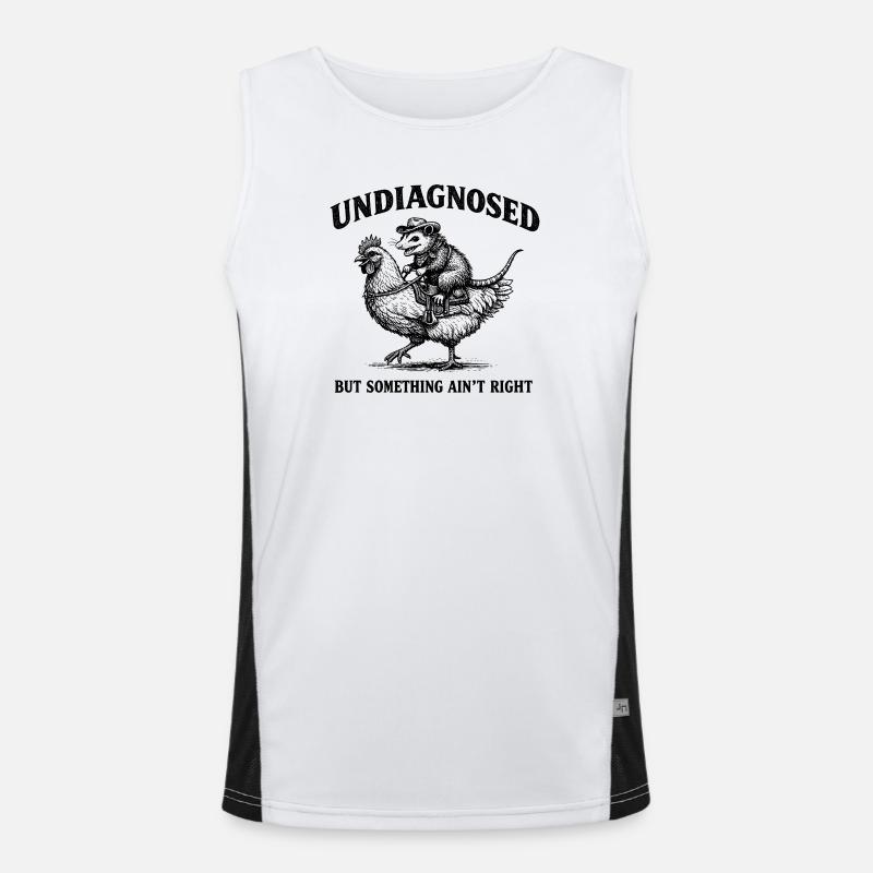 Not diagnosed, but something is wrong - Men's Functional Contrast Tank Top  - white/black
