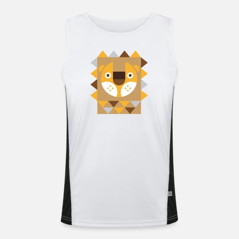 Löwe Funktionelles Kontrast-Tank Top für Männer 
