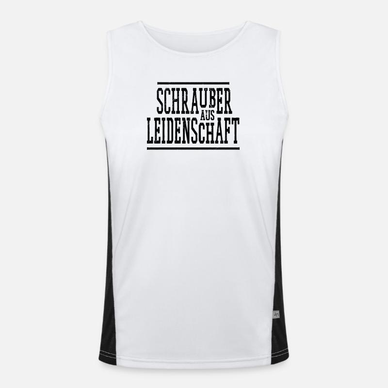 Schrauber Spruch  Funktionelles Kontrast-Tank Top für Männer 