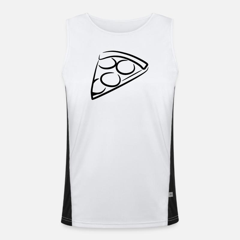 Pizza Funktionelles Kontrast-Tank Top für Männer 