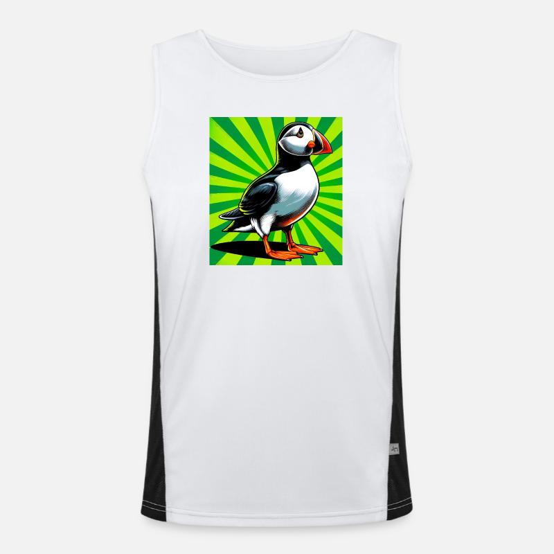 Papageitaucher Funktionelles Kontrast-Tank Top für Männer 
