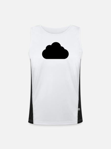 Nuage - Débardeur respirant contrasté Homme - blanc/noir