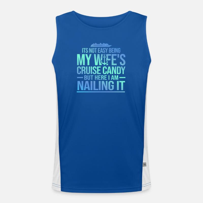 Wife's Cruise Candy Nail It Men's Functional Contrast Tank Top 