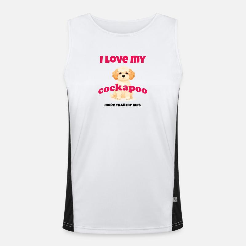 I Love My Cockapoo – Cute Dog Doodle Gift Men's Functional Contrast Tank Top 