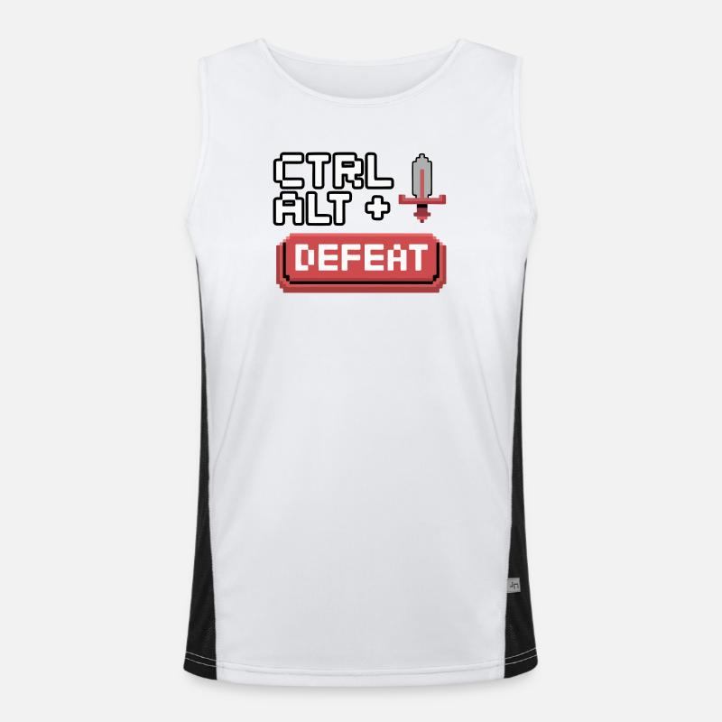 Strg Alt Entfernen Pixel Design Funktionelles Kontrast-Tank Top für Männer 