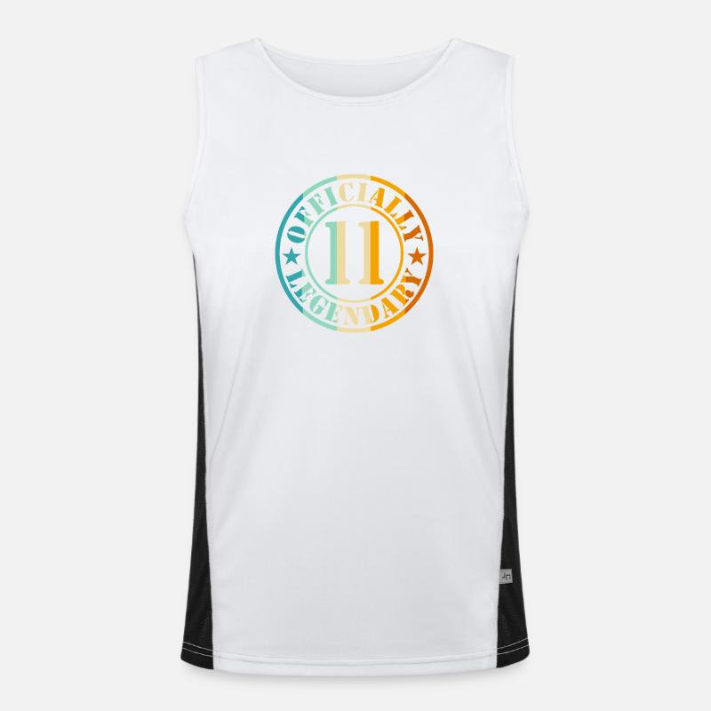11. Geburtstag Junge Mädchen Legende Level 11 Funktionelles Kontrast-Tank Top für Männer 