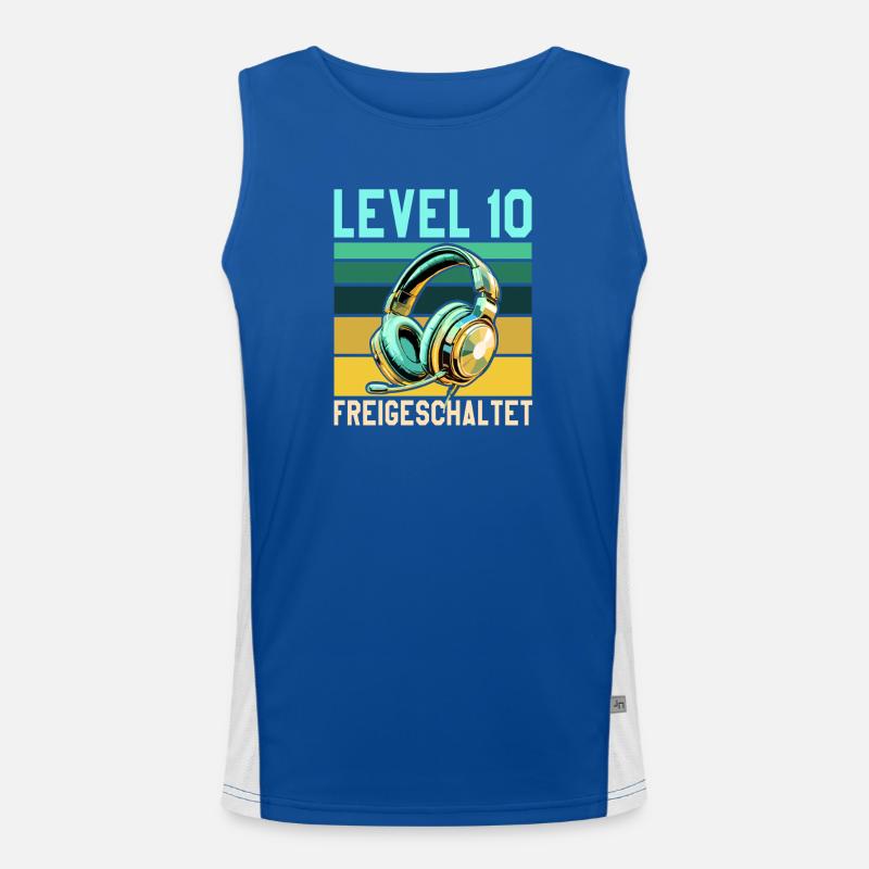 10. Geburtstag Junge Mädchen Legende Level 10 Funktionelles Kontrast-Tank Top für Männer 