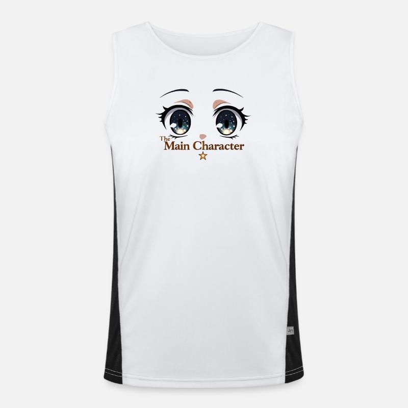 Main Character Eyes Starry Night Men's Functional Contrast Tank Top 