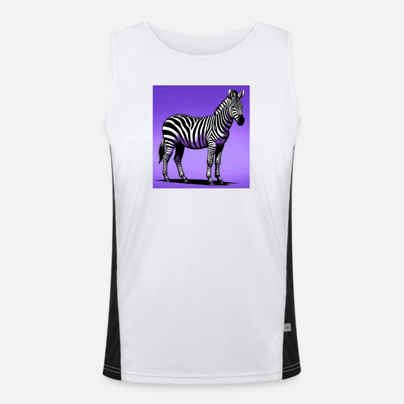 Zebra Funktionelles Kontrast-Tank Top für Männer 
