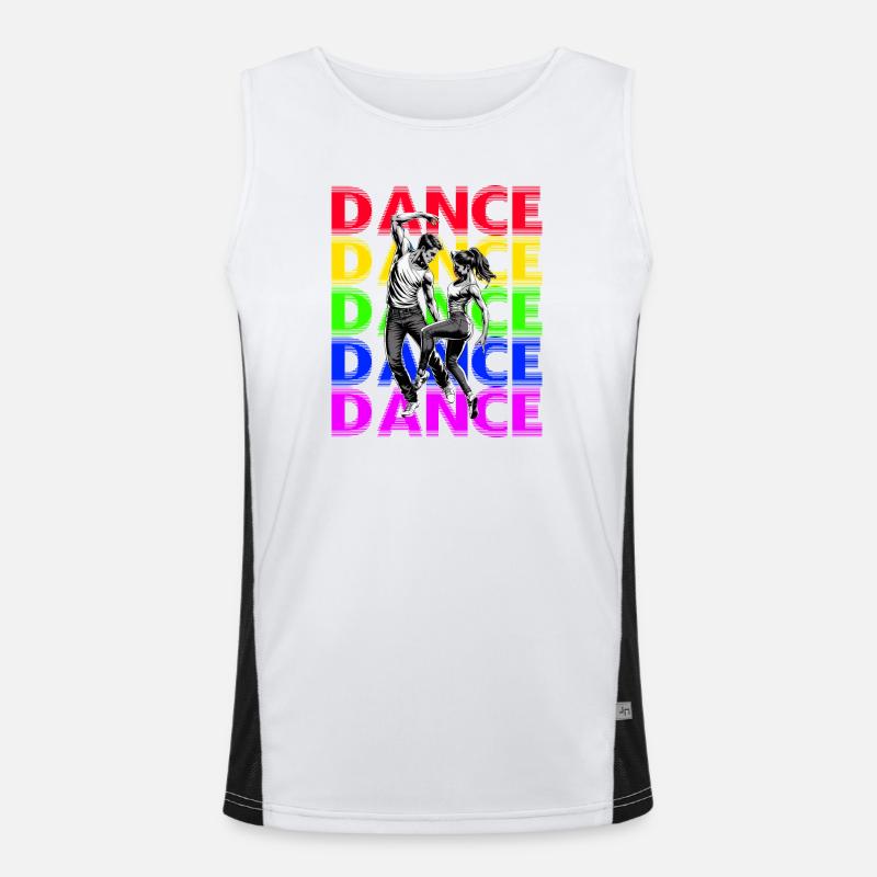 Dance Passion Dancing Colorful Expression Men's Functional Contrast Tank Top 
