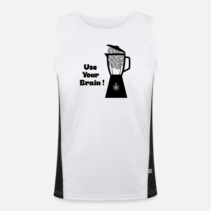 Use Your Brain Funktionelles Kontrast-Tank Top für Männer 
