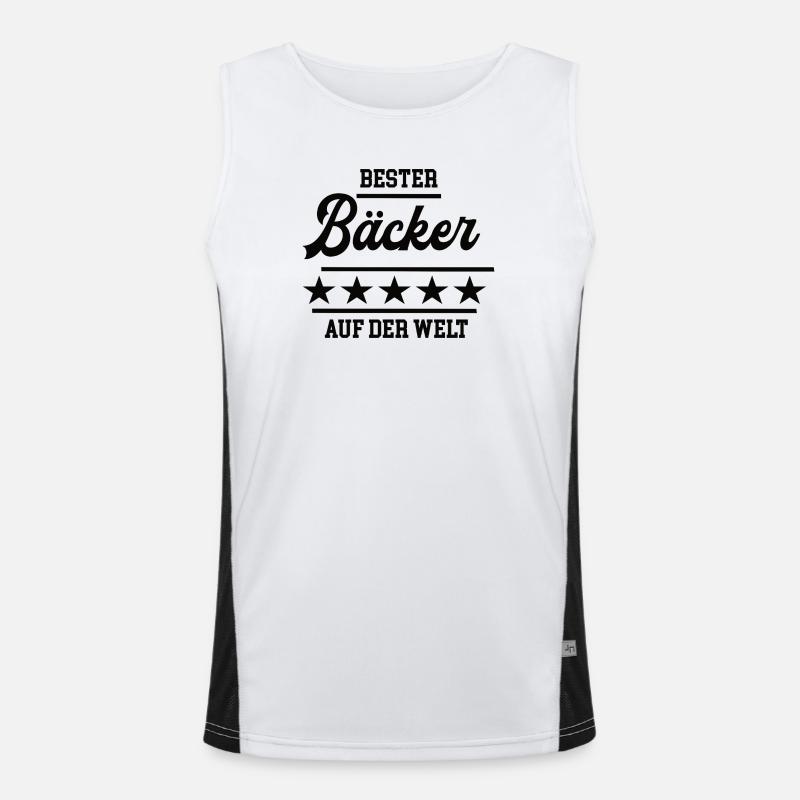 Bäcker Bester Handwerker Bäckerei Baecker Konditor Funktionelles Kontrast-Tank Top für Männer 