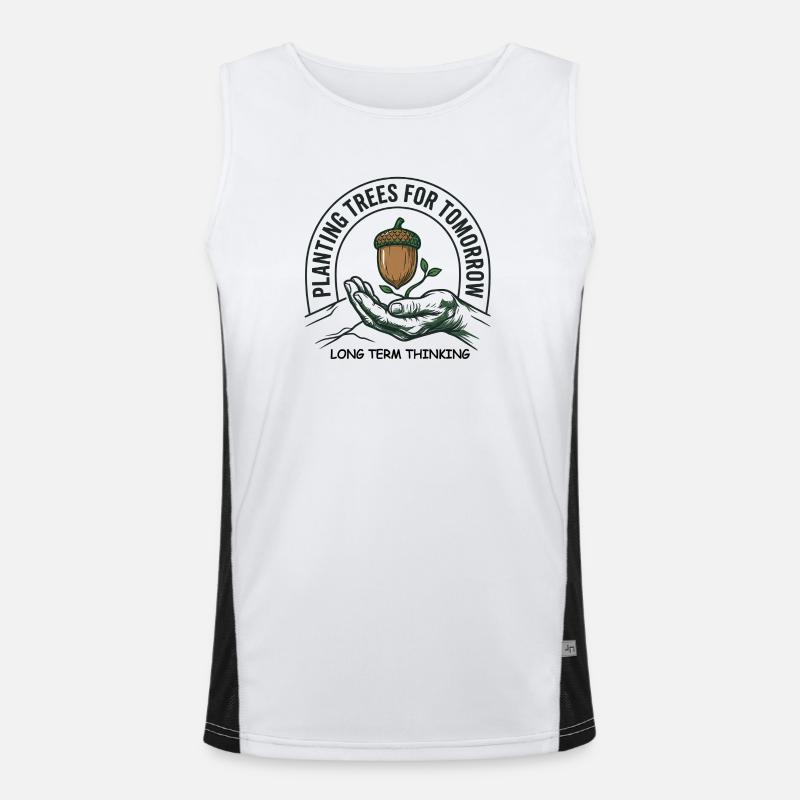 Tree Planting Long Term Men's Functional Contrast Tank Top 