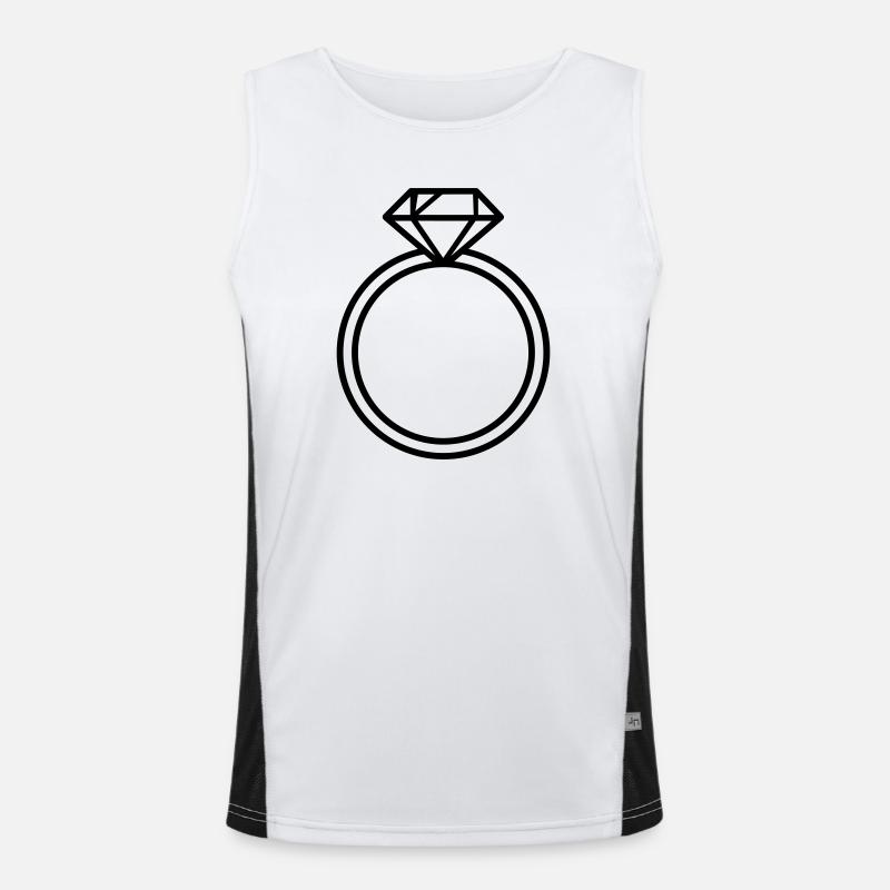 Ehering, Funktionelles Kontrast-Tank Top für Männer 