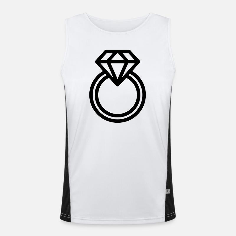 Diamantring Funktionelles Kontrast-Tank Top für Männer 