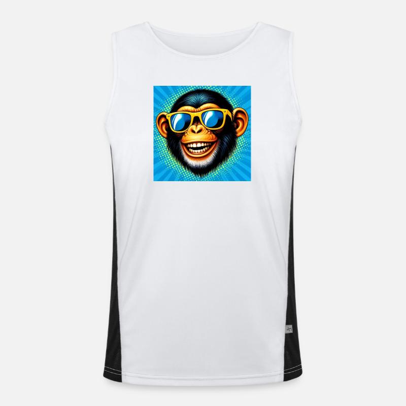 Schimpansen-Affe Funktionelles Kontrast-Tank Top für Männer 