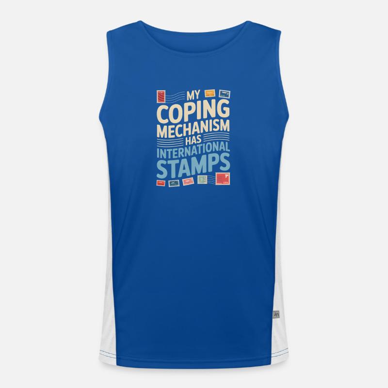 Stamps help | Postcrossing Men's Functional Contrast Tank Top 