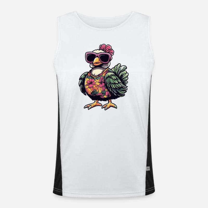 Truthahn Comic Urlaub Funktionelles Kontrast-Tank Top für Männer 