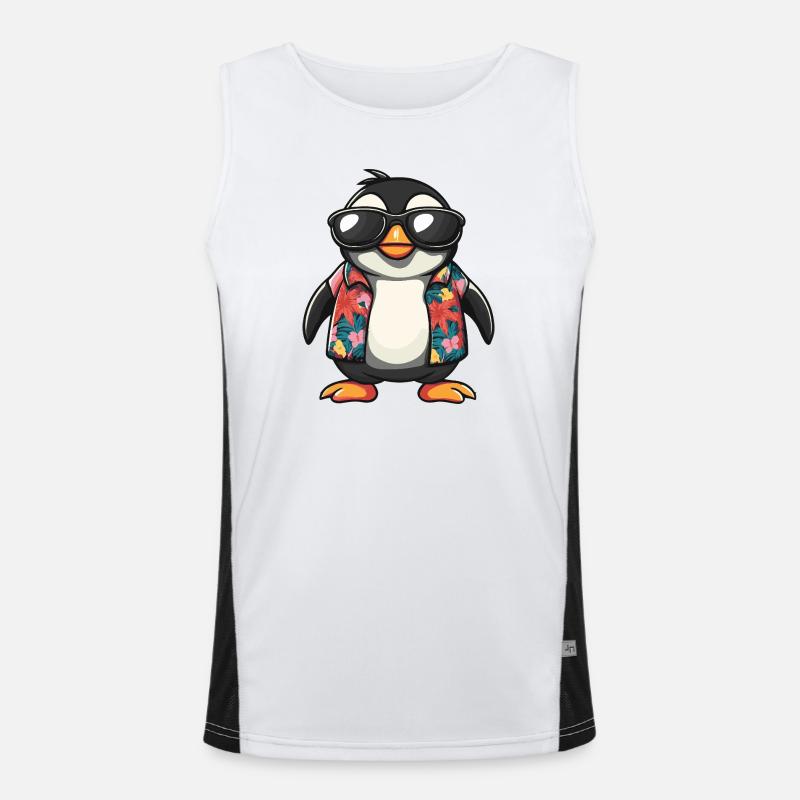 Penguin Comic Vacation Men's Functional Contrast Tank Top 
