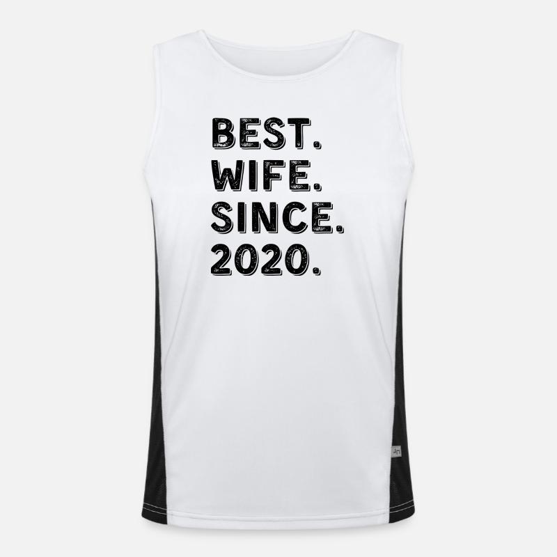 Beste Ehefrau seit 2020 6-jähriges Jubiläumsgeschenk Funktionelles Kontrast-Tank Top für Männer 