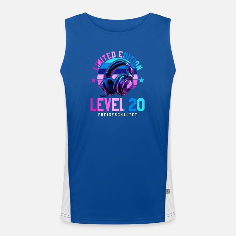 20. Geburtstag Junge Mädchen Gaming Level 20 Jahre Funktionelles Kontrast-Tank Top für Männer 