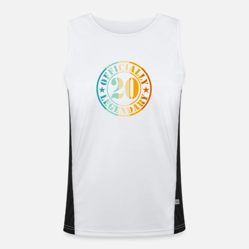 20. Geburtstag Junge Mädchen Legend Level 20 Jahre Funktionelles Kontrast-Tank Top für Männer 