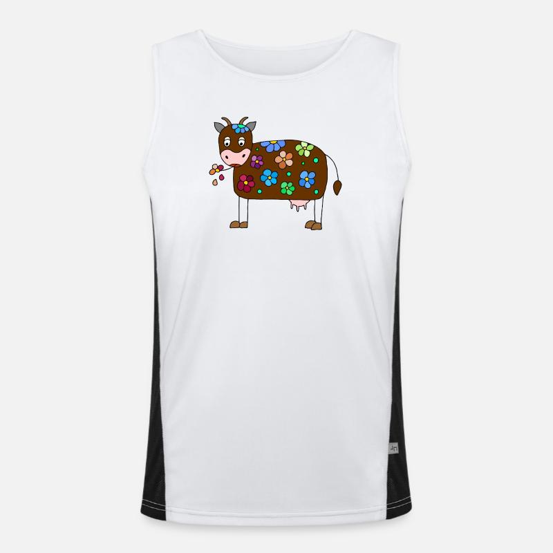 Kuh Funktionelles Kontrast-Tank Top für Männer 