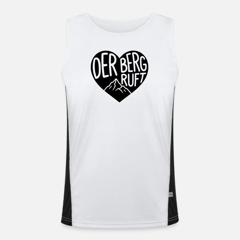 Der Berg ruft Herz  Funktionelles Kontrast-Tank Top für Männer 