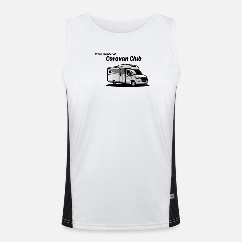 Caravan Graphic Silhouette Men's Functional Contrast Tank Top 