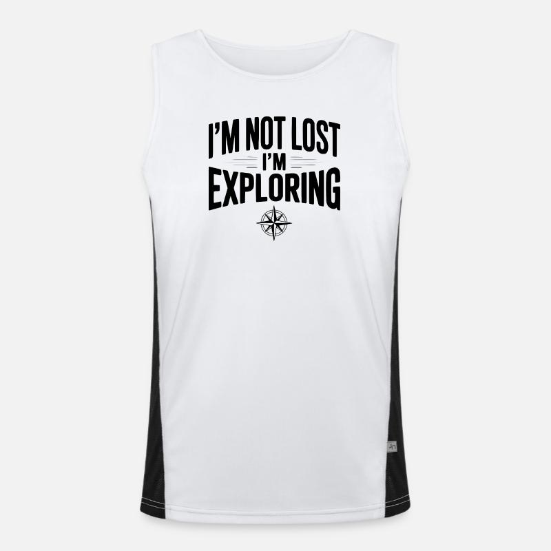 I'm Not Lost I'm Exploring Men's Functional Contrast Tank Top 