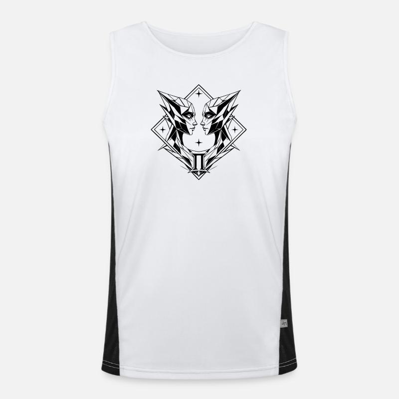 Gemini – Duality & Balance Men's Functional Contrast Tank Top 