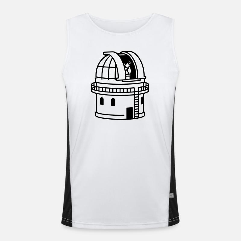 Observatory - Men's Functional Contrast Tank Top  - white/black