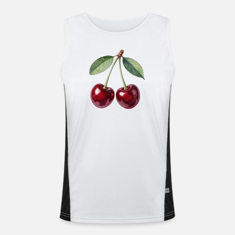 Kirschen  Funktionelles Kontrast-Tank Top für Männer 
