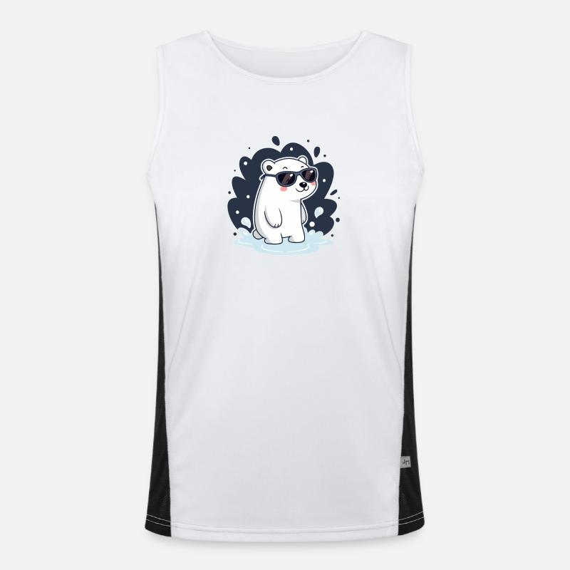Polar Bear splash Goggles Men's Functional Contrast Tank Top 