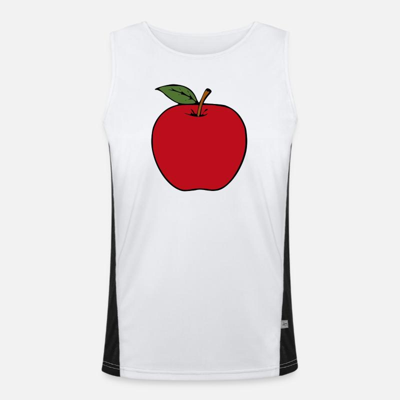Apfel minimalistisch Geschenk Funktionelles Kontrast-Tank Top für Männer 