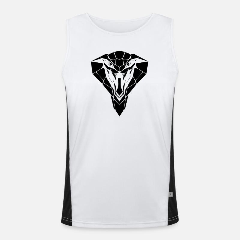Cobra Style – Danger & Elegance - Men's Functional Contrast Tank Top  - white/black