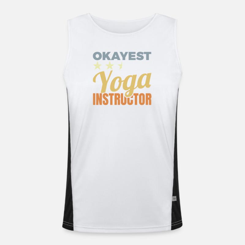 Funny yoga teacher Men's Functional Contrast Tank Top 