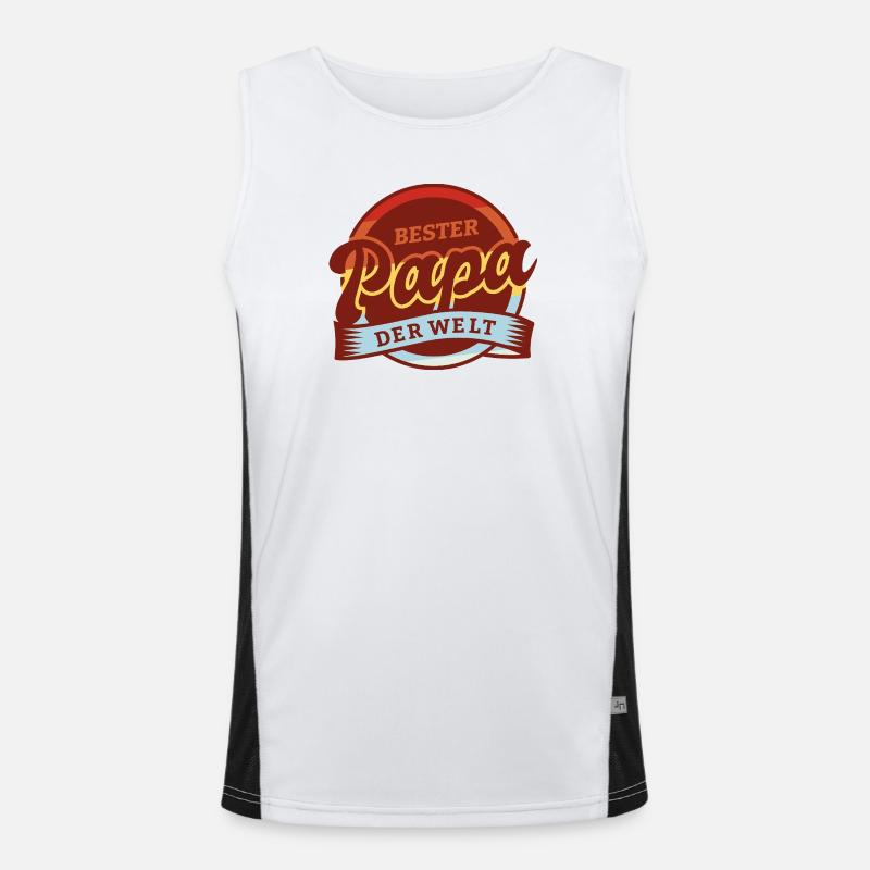 Bester Papa Funktionelles Kontrast-Tank Top für Männer 
