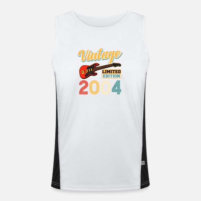 Vintage Guitar Limited Edition 2004 Art Funktionelles Kontrast-Tank Top für Männer 